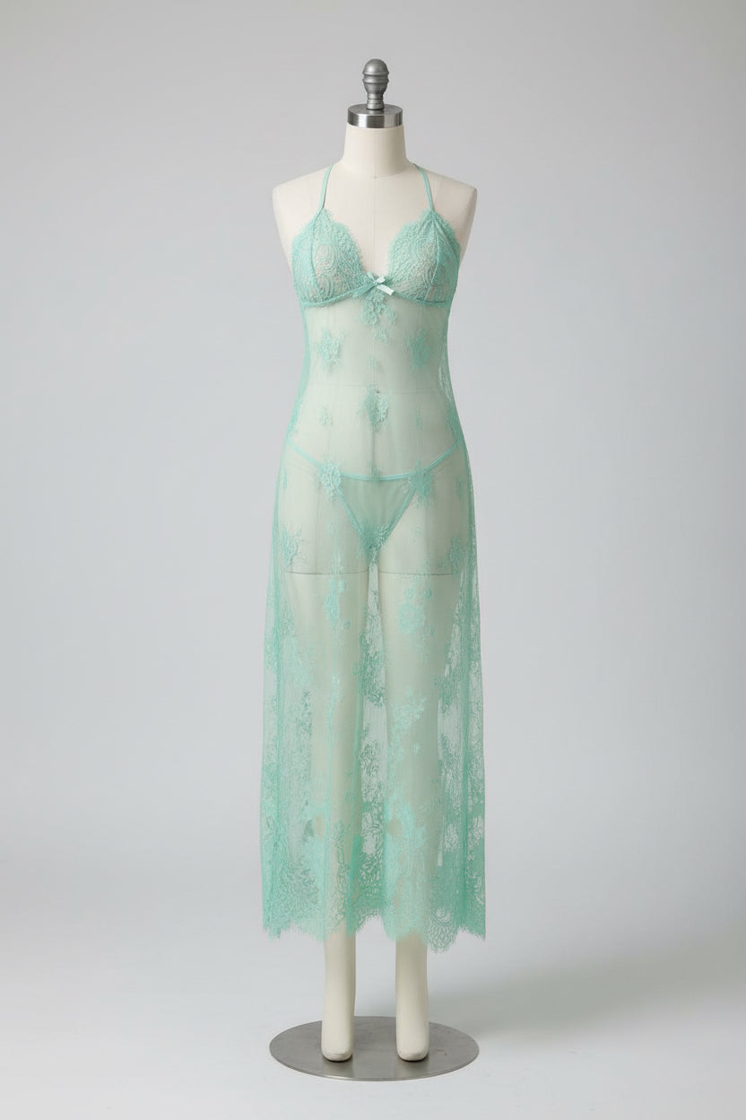 Robe longue dentelle