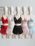 Ensemble Nuisette Dentelle 2 Pièces – Brassière & Jupe Voile